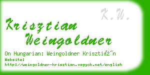 krisztian weingoldner business card